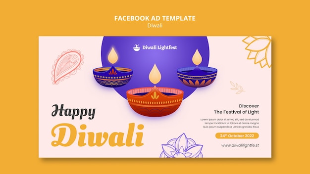 Diwali Feier Facebook-Vorlage