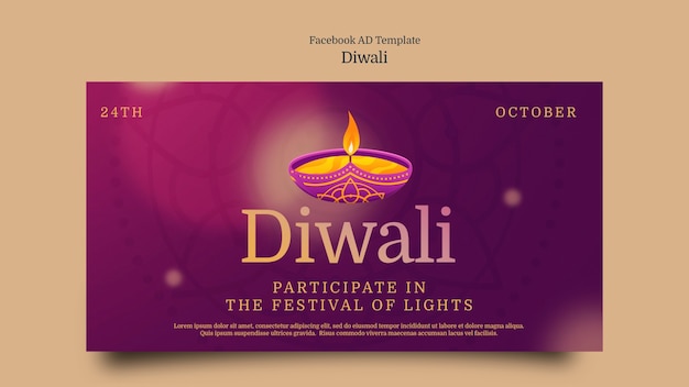 Diwali-Festfeier-Social-Media-Promo-Vorlage