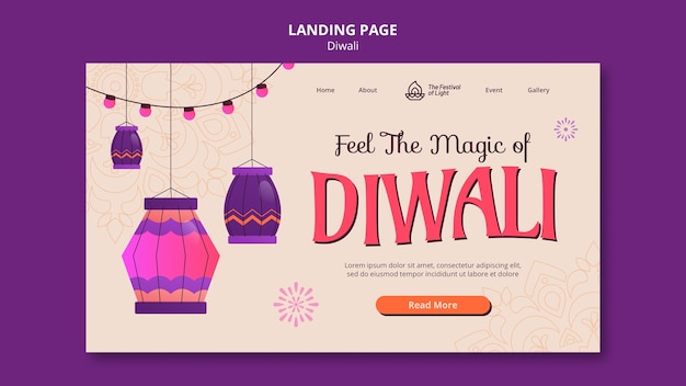 Kostenlose PSD diwali-vorlagendesign