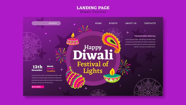 Kostenlose PSD diwali-vorlagendesign