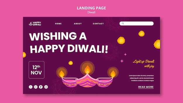 Kostenlose PSD diwali-vorlagendesign