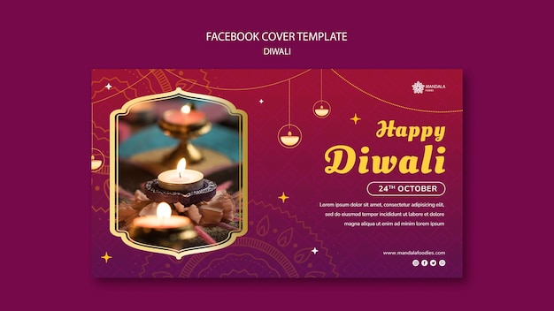 Kostenlose PSD elegantes diwali-vorlagendesign