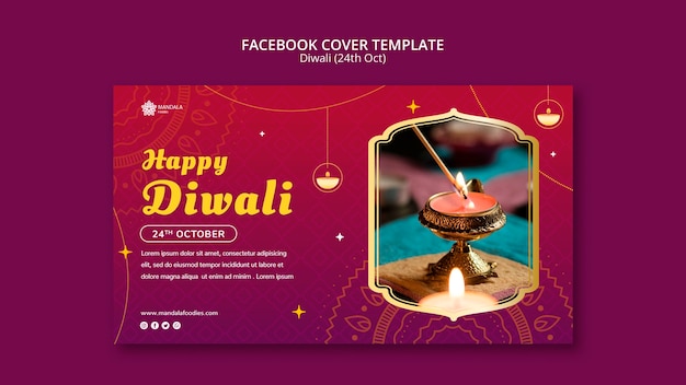 Kostenlose PSD elegantes diwali-vorlagendesign