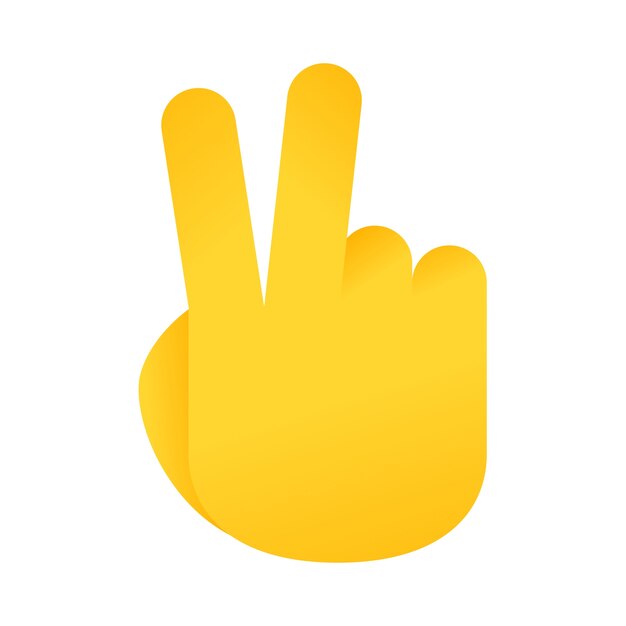 Kostenlose PSD emoji-hand isoliert