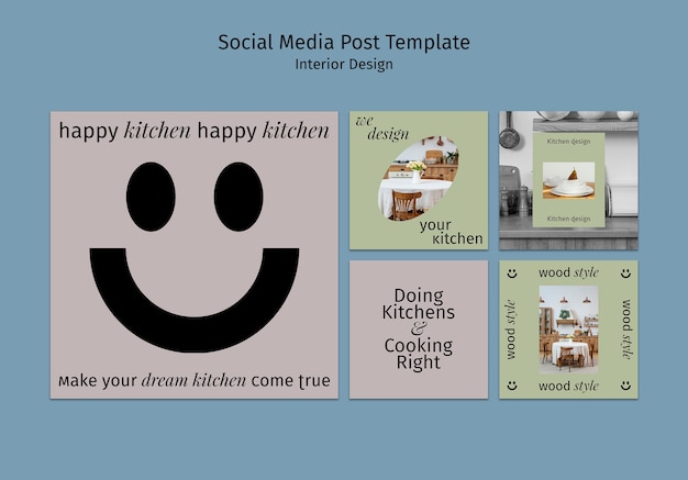 Kostenlose PSD entwurfsvorlage für innenarchitektur-instagram-posts