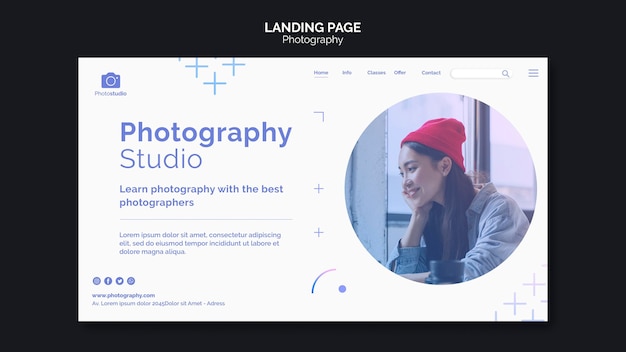 Erstellen Sie Ihre Landingpage-Vorlage für das Bildfotostudio