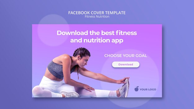 Facebook-Cover-Vorlage für Fitness-Ernährung