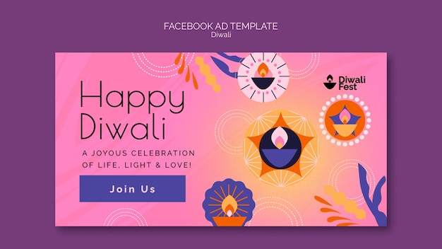 Facebook-Vorlage für die Diwali-Feier