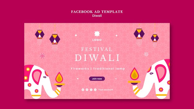 Facebook-Vorlage für die Diwali-Feier