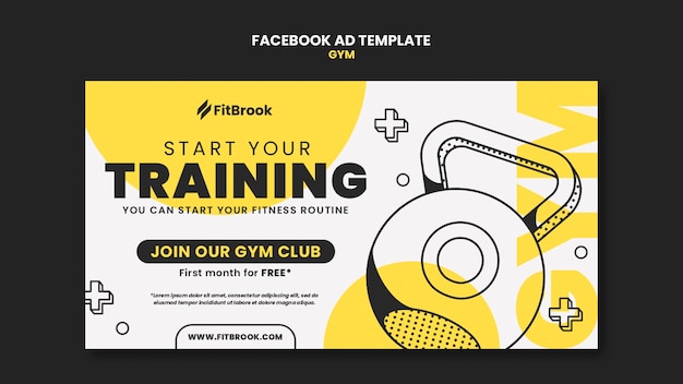 Facebook-Vorlage für Fitness-Training