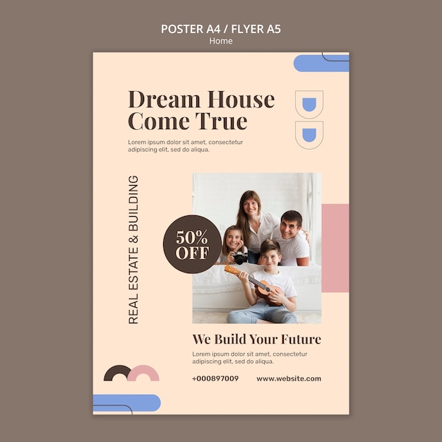 Kostenlose PSD flaches design home-template-design