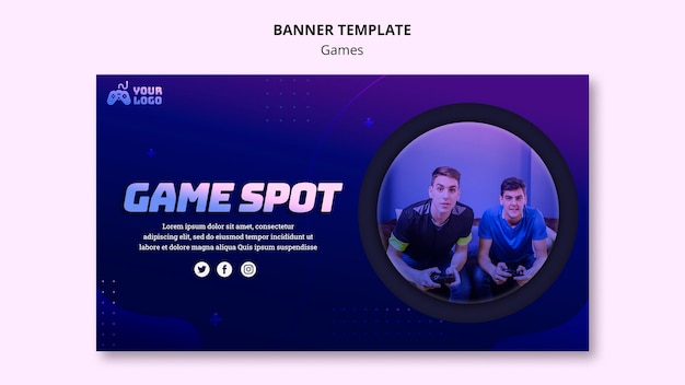 Kostenlose PSD game spot banner vorlage