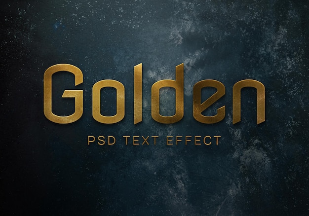 Goldener Texteffekt auf Grunge Hintergrund