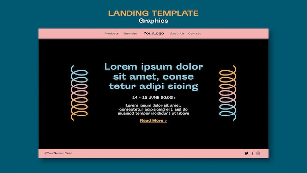 Kostenlose PSD grafik-landingpage