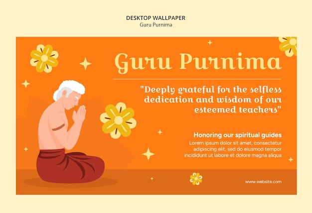 Kostenlose PSD guru purnima vorlage-design