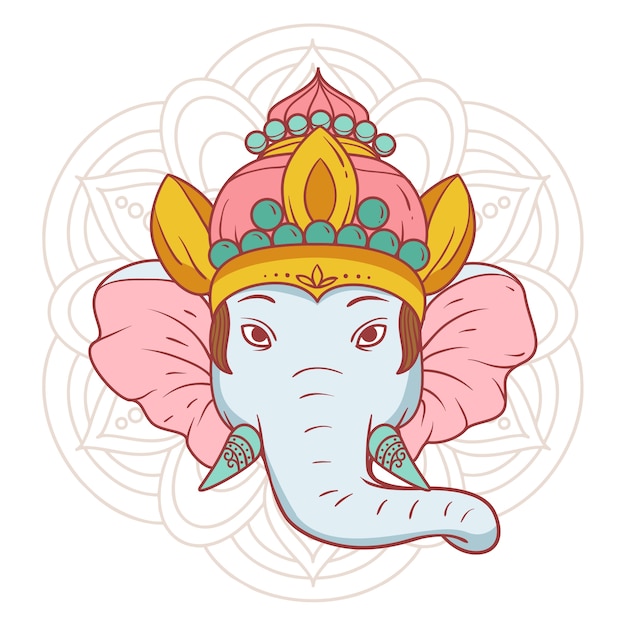 Handgezeichnete Ganesh-Illustration