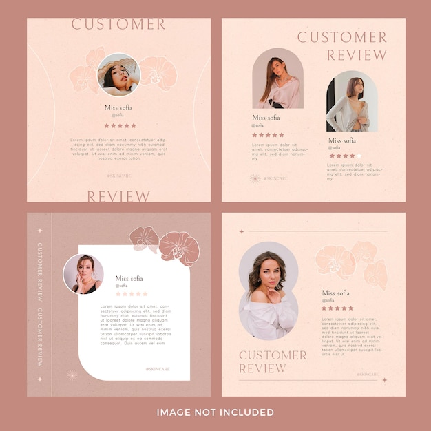 Kundenrezension Instagram Post Set Premium Psd