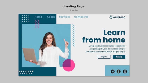 Landing Page mit E-Learning