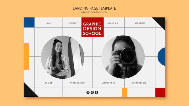 Landingpage der Grafikdesignschule