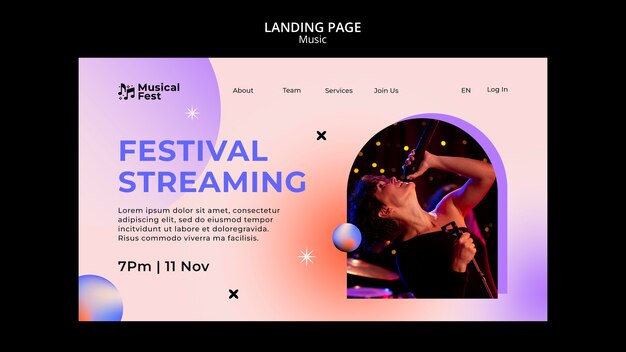 Landingpage des Gradientenmusikfestivals