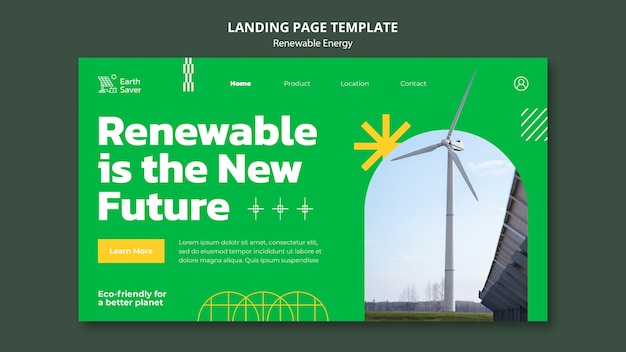 Landingpage für erneuerbare Energien