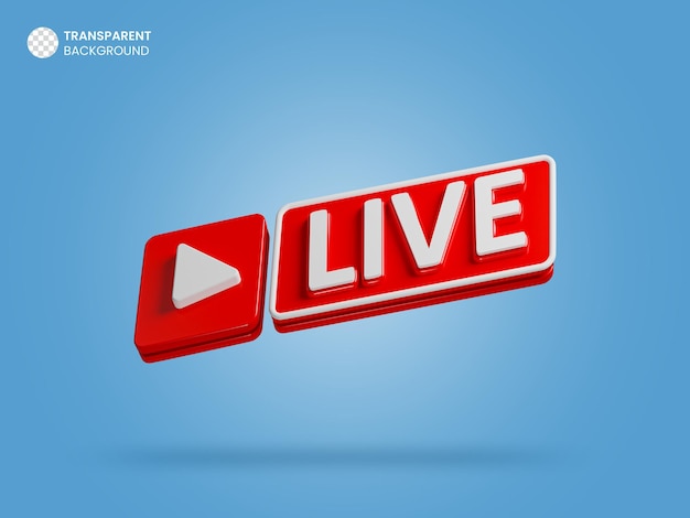 Kostenlose PSD live-streaming-3d-render-symbol