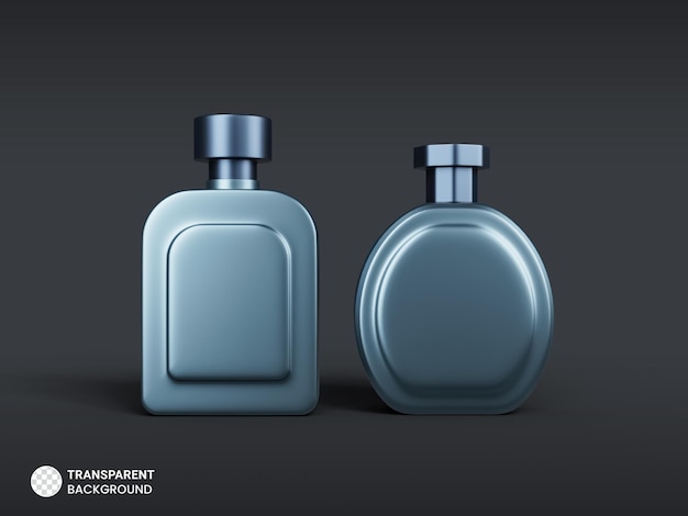 Kostenlose PSD luxus parfüm duft sprühflasche symbol isoliert 3d render illustration