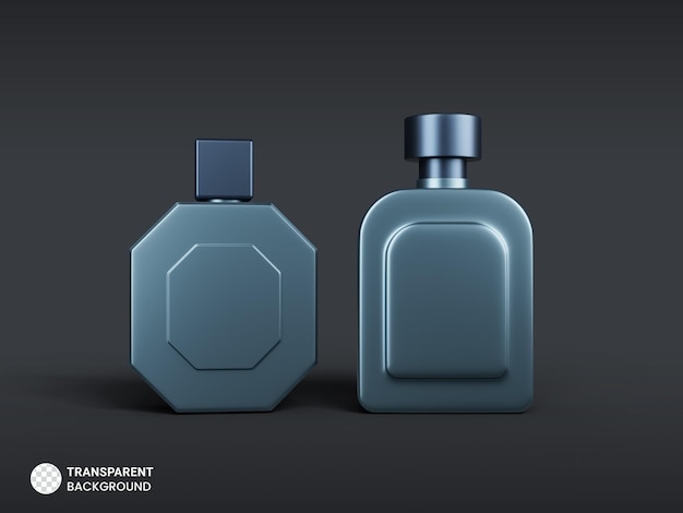 Kostenlose PSD luxus parfüm duft sprühflasche symbol isoliert 3d render illustration