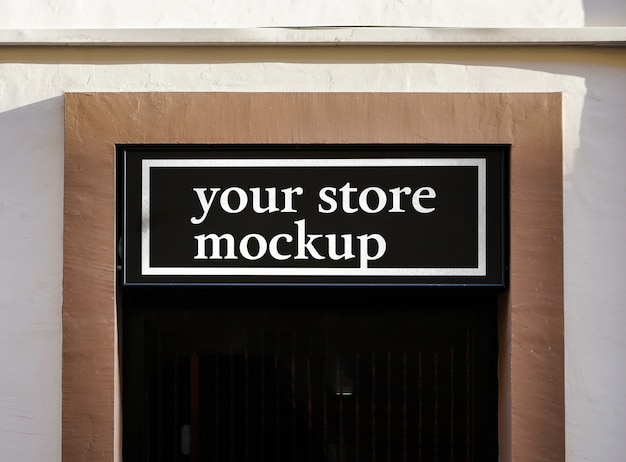 Kostenlose PSD mockup sign store city