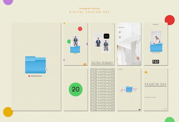 Kostenlose PSD modetag vorlage instagram geschichten