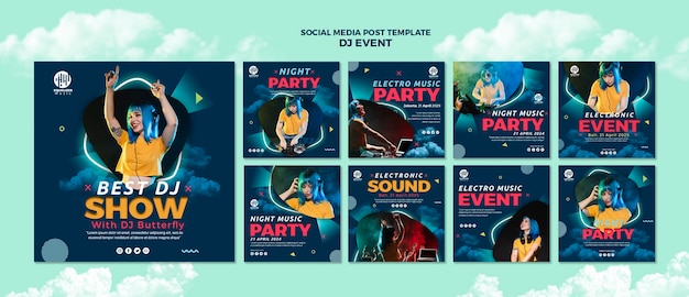 Musikparty Social Media Post Vorlage