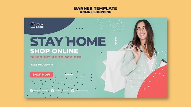 Kostenlose PSD online-shopping-banner-vorlage