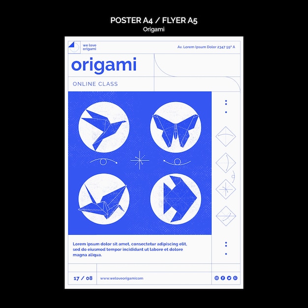 Origami Poster Vorlage