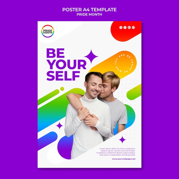 Pride Month Poster Designvorlage