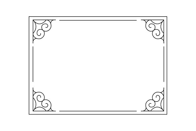 Kostenlose PSD schwarzrahmen-linien-art-design