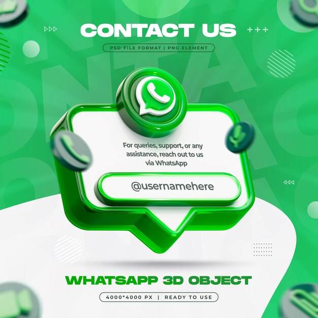 Soziale Medien Whatsapp Post Frame Isolierte 3D-Rendering