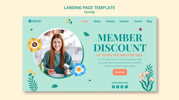 Spring Sale Landing Page Vorlage