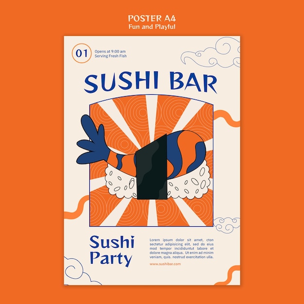 Sushi Bar Poster Vorlage