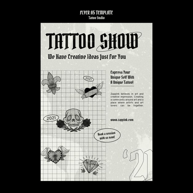 Tattoo-Studio-Poster-Design-Vorlage