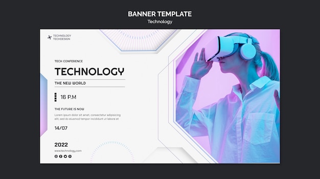 Kostenlose PSD technologievorlage für flaches design