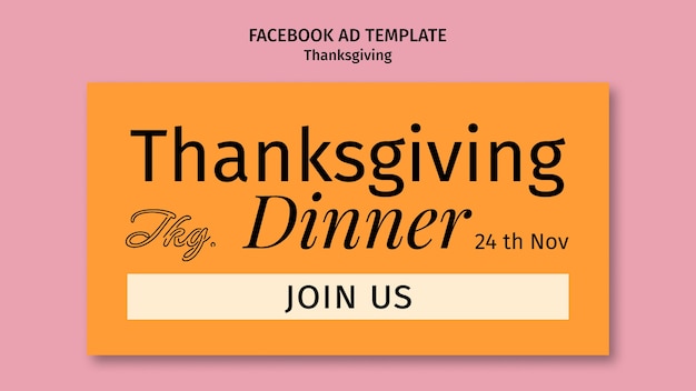 Kostenlose PSD thanksgiving-vorlage im flachen design