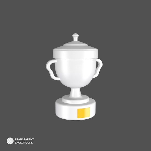 Kostenlose PSD trophäenbecher symbol isoliert 3d rendern illustration