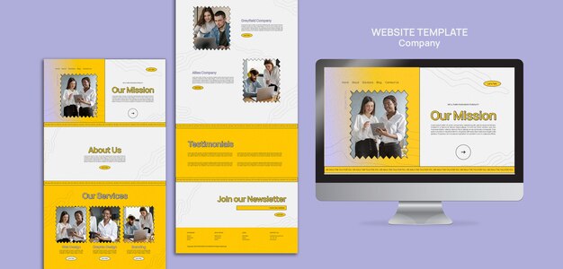 Unsere Mission Webdesign-Vorlage