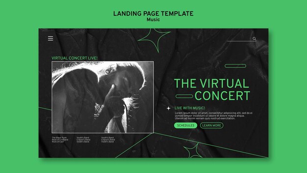 Virtuelle Konzert-Landingpage