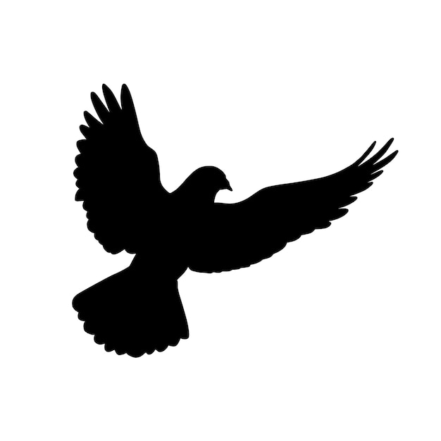 Kostenlose PSD vogel-silhouette-illustration