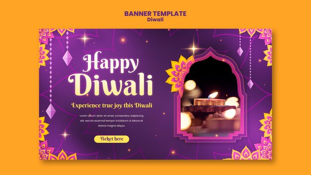 Vorlage der Landungsseite für die Diwali-Feier