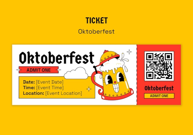 Kostenlose PSD vorlage für die oktoberfest-feier