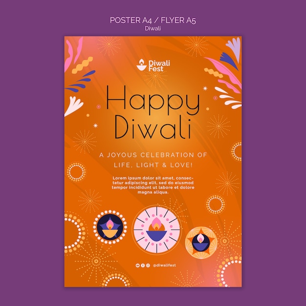 Vorlage für ein Diwali-Poster