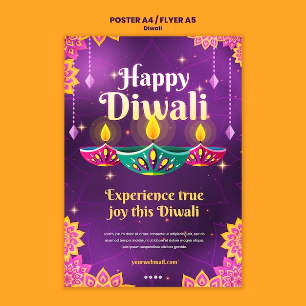 Vorlage für ein Diwali-Poster