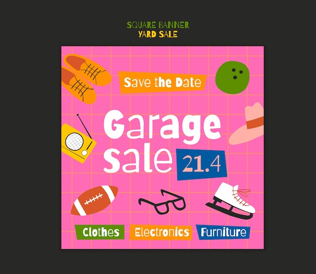 Vorlage für einen Yard-Sale-Banner